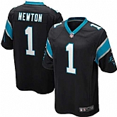 Nike Men & Women & Youth Panthers #1 Cam Newton Black Team Color Game Jersey,baseball caps,new era cap wholesale,wholesale hats